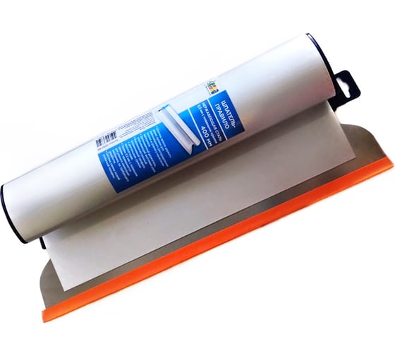 Изображение товара Шпатель-правило МЕЛОДИЯ ЦВЕТА 400 мм, со сменным лезвием, нержавеющая сталь 0,3мм ШП03-400