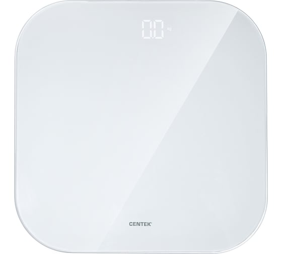 Изображение товара Напольные электронные весы Centek шаг 0.1 кг, фунт, LCD 65x28, размер 28x28 см CT-2440 LED WHITE