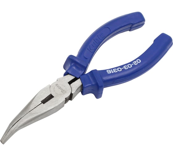 Изображение товара Длинногубцы изогнутые Kubis Standard 160 мм, C45, HRC 44-48 02-03-0316