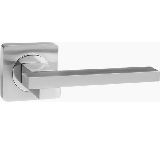 Изображение товара Дверная ручка на квадратной розетке Ренц Неаполь, никель матовый INDH 52-02 SN