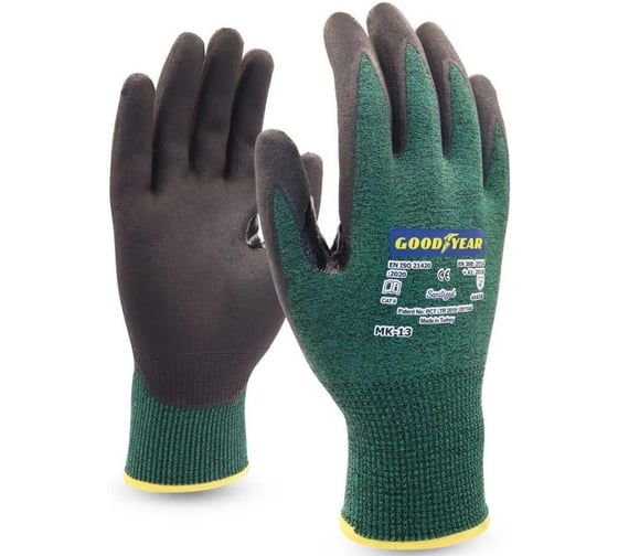 Изображение товара Рабочие перчатки Goodyear покрытие устойчивое к порезам №10, MK-13N10