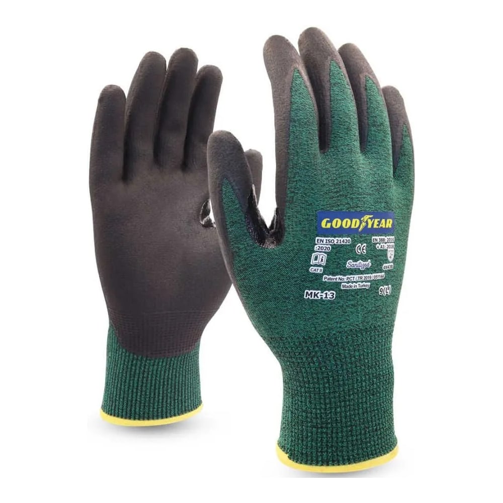Изображение товара Рабочие перчатки Goodyear покрытие устойчивое к порезам №9, MK-13N9