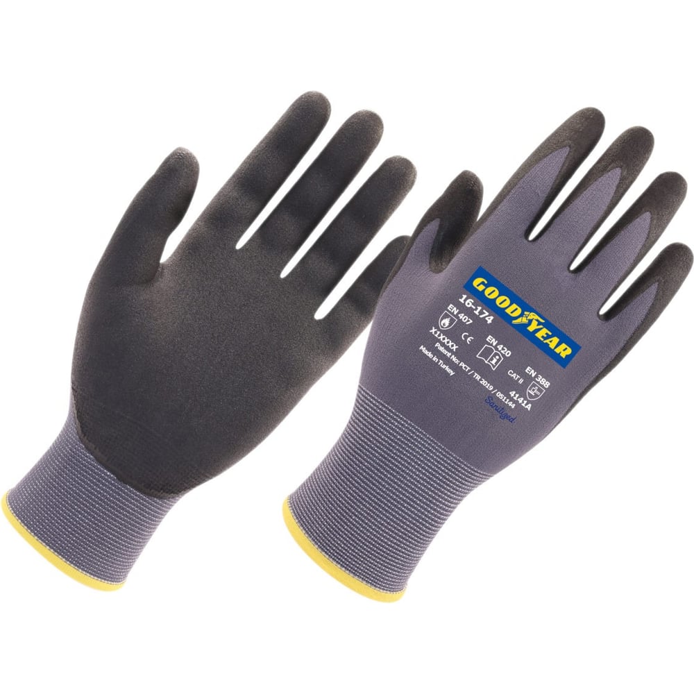 Изображение товара Рабочие перчатки Goodyear усиленная прочность в стыках пальцев №10, 16-174N10