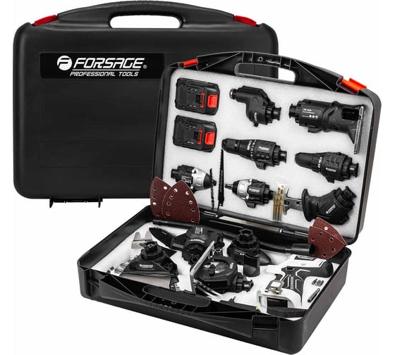 Изображение товара Набор инструментов аккумуляторных многофункциональный Forsage F-JCB-18MT-B(57969)