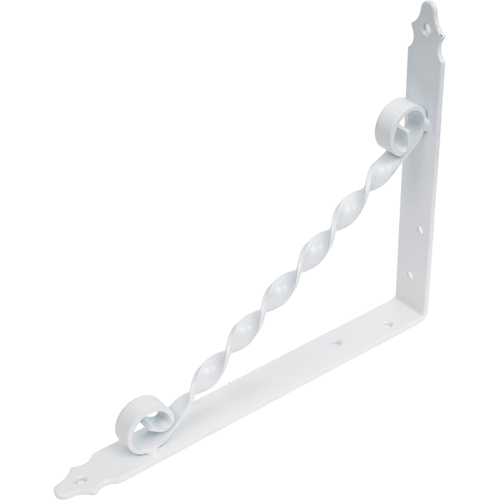 Изображение товара Фигурный кронштейн Домарт 250х200 мод.2 белый для стеклянных полок