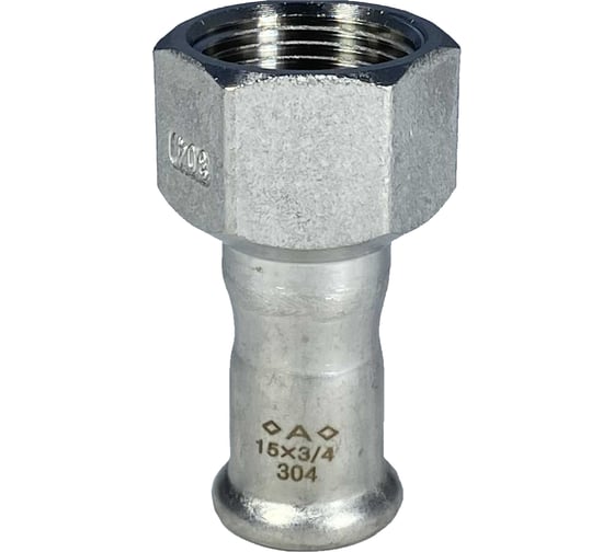 Изображение товара Пресс-переход Conex Banninger IBP A-Press Inox нержавеющая сталь AISI304 с внутренней резьбой 15x1/2" PS24270G0150400