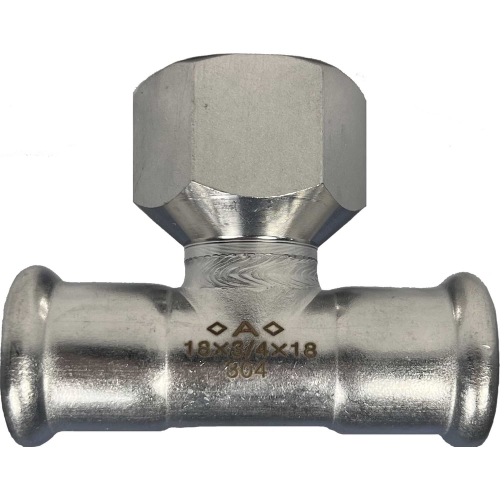 Изображение товара Пресс-тройник Conex Banninger IBP A-Press Inox нержавеющая сталь AISI304 с внутренней резьбой - 18x3/4x18 мм PS24130G0180618