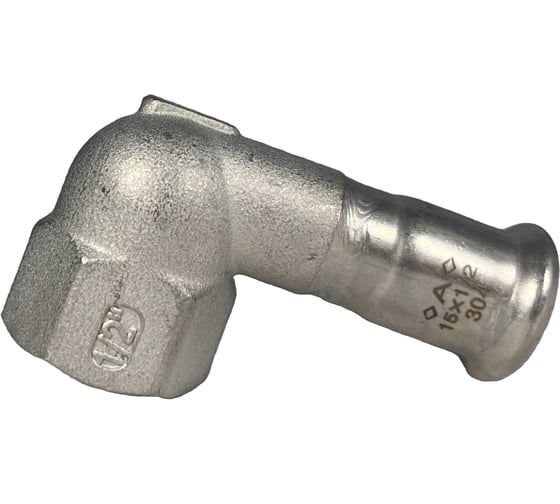 Изображение товара Пресс-угол Conex Banninger IBP A-Press Inox нержавеющая сталь AISI304 с внутренней резьбой - 90-15x1/2" PS24090G0150400