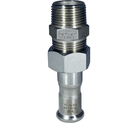 Изображение товара Разъёмное пресс-соединение Conex Banninger IBP A-Press Inox нержавеющая сталь AISI304 наружной резьбой - 15x1/2" PS24341G0150400