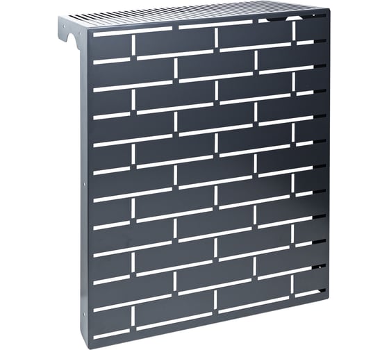 Изображение товара Экран на чугунный радиатор ООО СКП Лофт 29 см (3 секции), графит ЭРЧ-001С