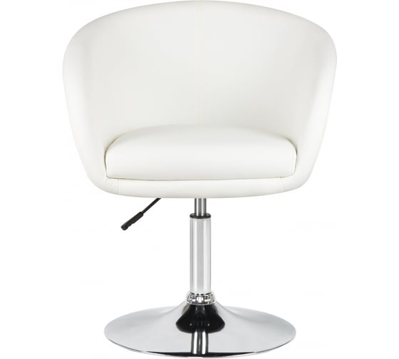 Изображение товара Кресло дизайнерское DOBRIN EDISON цвет сиденья белый, цвет основания хром LM-8600_CH-M_EL-white