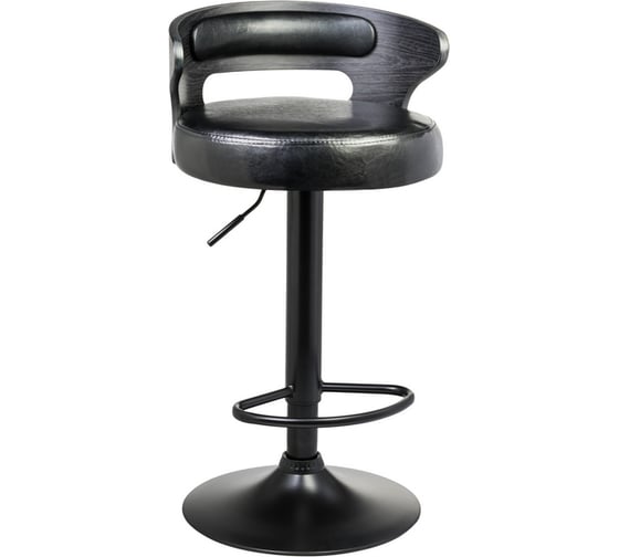 Изображение товара Стул барный DOBRIN FRED BLACK (цвет сиденья черный, цвет каркаса сиденья черное дерево, цвет основания черный) LMZ-1018_B-M_EL-black