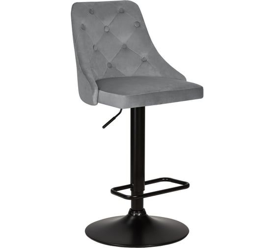 Изображение товара Стул барный DOBRIN JOSEPH BLACK (цвет сиденья серый велюр (MJ9-75), цвет основания черный) LM-5021_B-M_V-MJ9-75