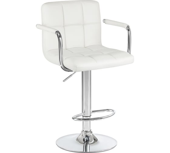Изображение товара Стул барный DOBRIN KRUGER ARM (цвет сиденья белый, цвет основания хром) LM-5011_CH-M_EL-white