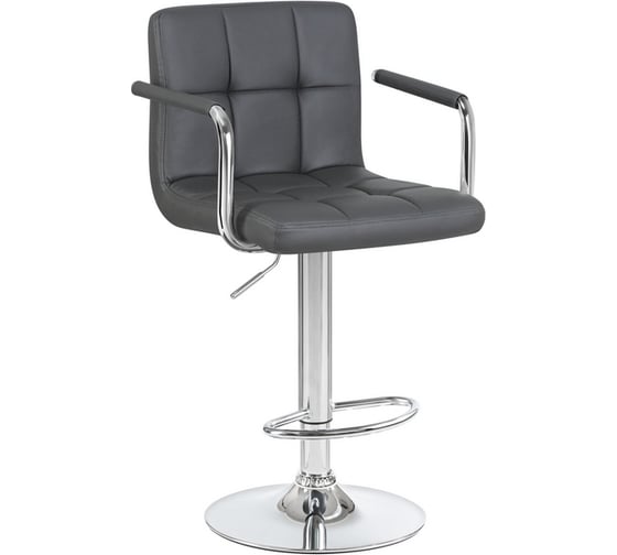 Изображение товара Стул барный DOBRIN KRUGER ARM (цвет сиденья серый, цвет основания хром) LM-5011_CH-M_EL-188-55