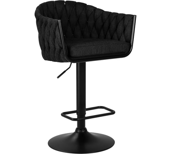 Изображение товара Стул барный DOBRIN LEON (цвет сиденья черный (LAR-275-50), цвет основания черный) LM-9690_B-M_TT-LAR-275-50
