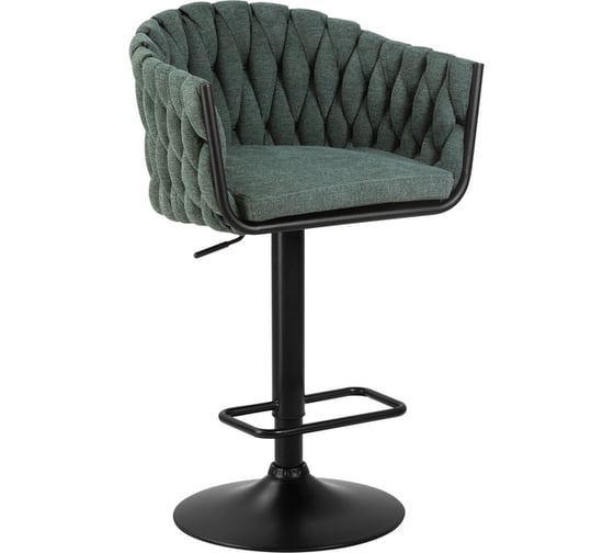 Изображение товара Стул барный DOBRIN LEON (цвет сиденья зеленый (LAR-275-23), цвет основания черный) LM-9690_B-M_TT-LAR-275-23