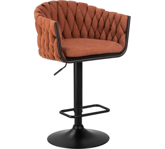 Изображение товара Стул барный DOBRIN LEON (цвет сиденья оранжевый (LAR-275-27), цвет основания черный) LM-9690_B-M_TT-LAR-275-27