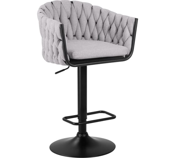Изображение товара Стул барный DOBRIN LEON (цвет сиденья серый (LAR-275-17), цвет основания черный) LM-9690_B-M_TT-LAR-275-17