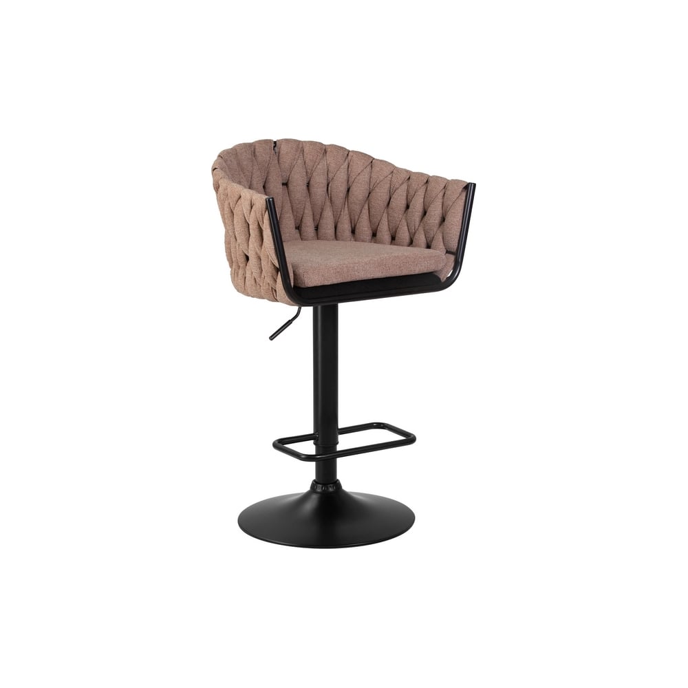 Изображение товара Стул барный DOBRIN LEON коричневый ткань металл стиль лофт с газлифтом