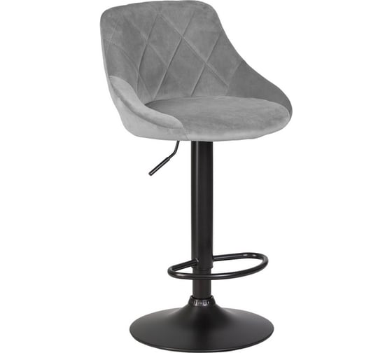 Изображение товара Стул барный DOBRIN LOGAN BLACK (цвет сиденья серый (MJ9-75), цвет основания черный) LM-5007_B-M_V-MJ9-75