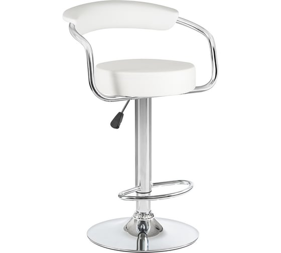 Изображение товара Стул барный DOBRIN MARTA (цвет сиденья белый, цвет основания хром) LM-5013_CH-M_EL-white