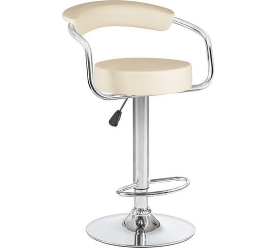 Изображение товара Стул барный DOBRIN MARTA (цвет сиденья кремовый, цвет основания хром) LM-5013_CH-M_EL-cream