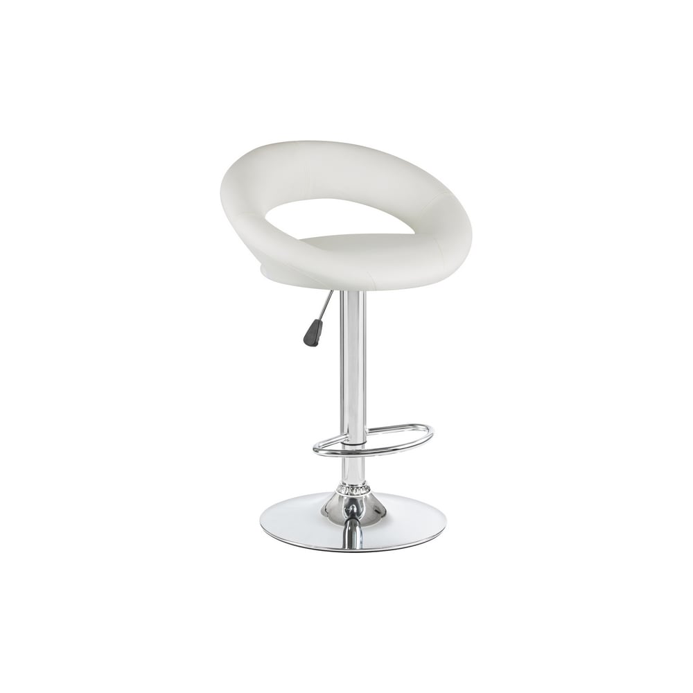 Изображение товара Стул барный DOBRIN MIRA современный белый хром регулируемый с газлифтом