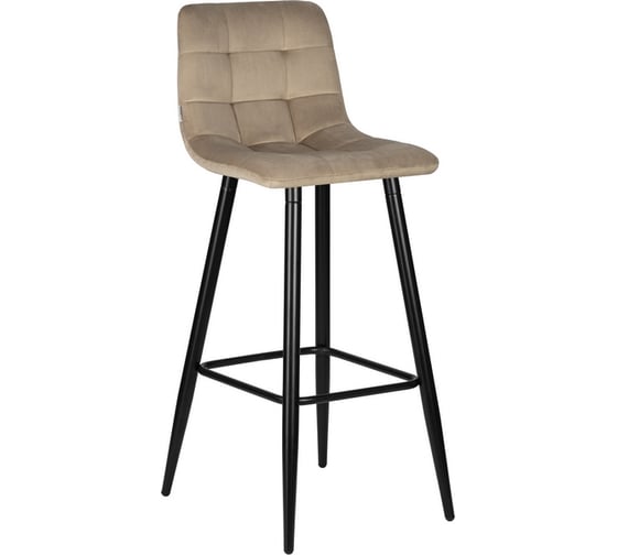 Изображение товара Стул барный DOBRIN NICOLE (цвет сиденья мокко велюр (108-104), черные матовые ножки) LML-8078_B-M_V-V108-104