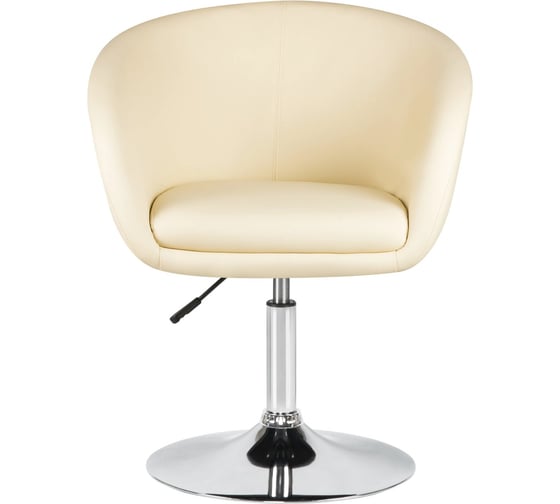 Изображение товара Кресло дизайнерское DOBRIN EDISON цвет сиденья кремовый, цвет основания хром LM-8600_CH-M_EL-cream