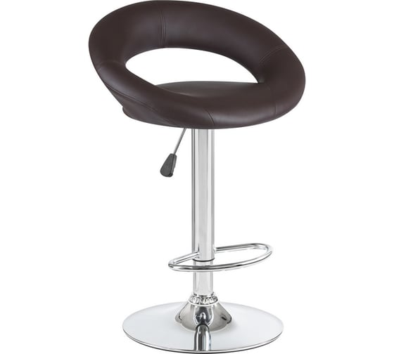 Изображение товара Стул барный DOBRIN MIRA (цвет сиденья коричневый, цвет основания хром) LM-5001_CH-M_EL-brown