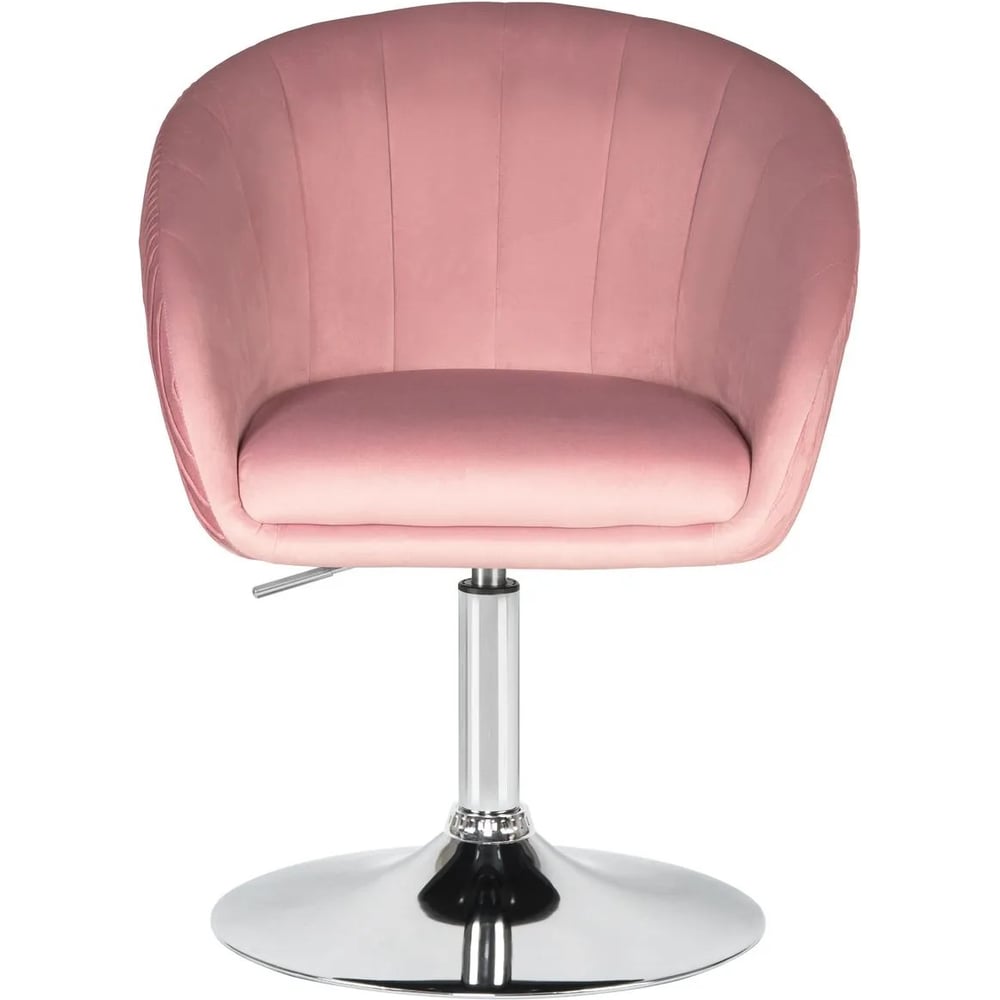 Изображение товара Дизайнерское кресло DOBRIN EDISON розовый велюр современное комфортное