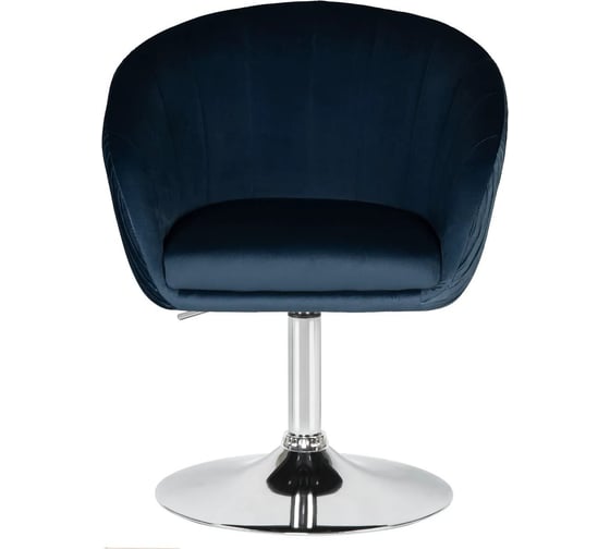 Изображение товара Кресло дизайнерское DOBRIN EDISON цвет сиденья синий велюр 1922-20, цвет основания хром LM-8600_CH-M_V-1922-20