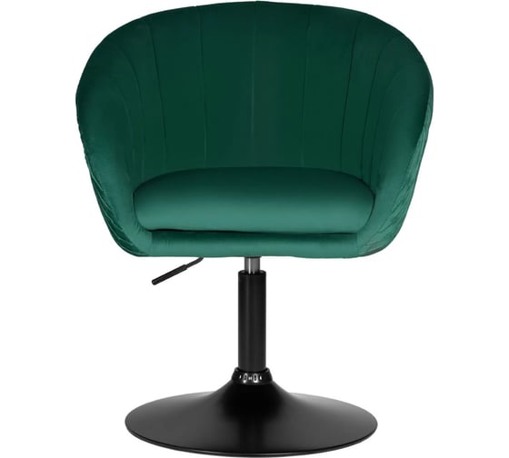 Изображение товара Кресло дизайнерское DOBRIN EDISON BLACK цвет сиденья зеленый велюр 1922-9, цвет основания черный LM-8600_B-M_V-1922-9