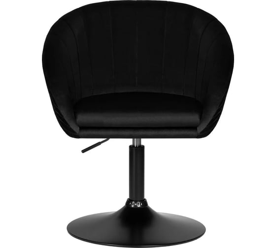 Изображение товара Кресло дизайнерское DOBRIN EDISON BLACK цвет сиденья черный велюр 1922-21, цвет основания черный  LM-8600_B-M_V-1922-21