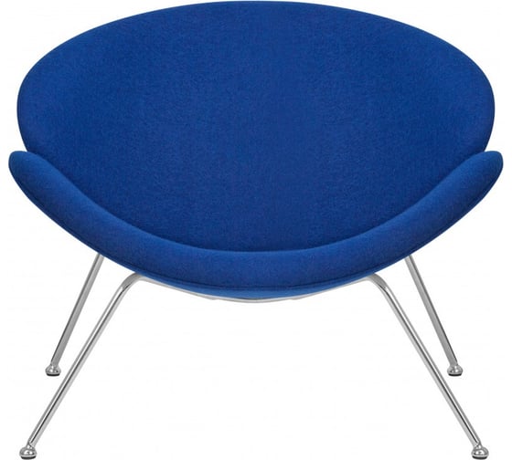 Изображение товара Кресло дизайнерское DOBRIN EMILY цвет сиденья синий AF6, цвет основания хромированная сталь LMO-72_CH-M_C-AF6