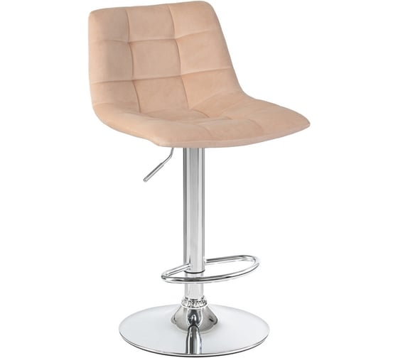Изображение товара Стул барный DOBRIN TAILOR WHITE (цвет сиденья бежевый велюр (MJ9-10), цвет основания белый) LM-5017_W-M_V-MJ9-10