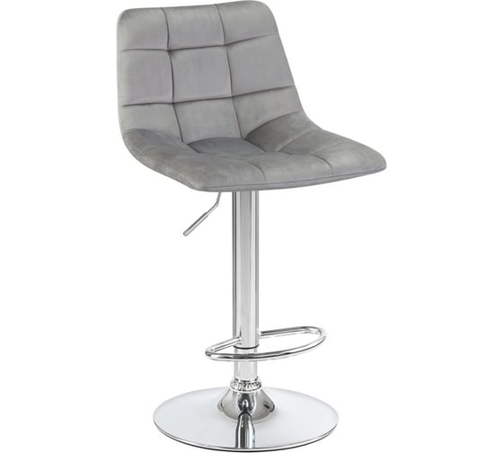 Изображение товара Стул барный DOBRIN TAILOR (цвет сиденья серый велюр (MJ9-75), цвет основания хром) LM-5017_CH-M_V-MJ9-75