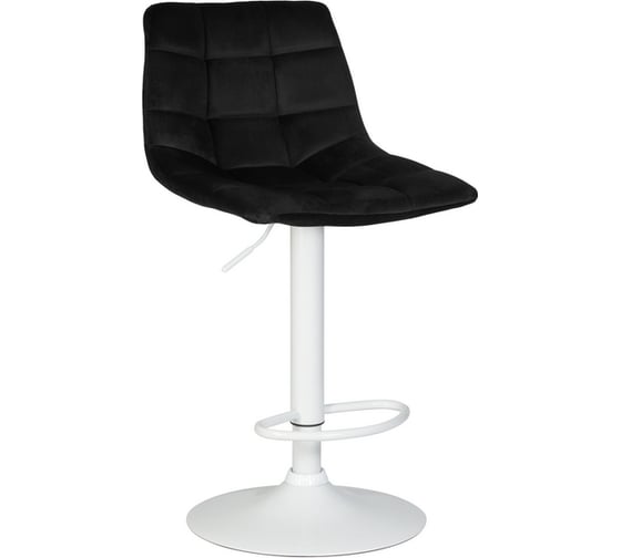 Изображение товара Стул барный DOBRIN TAILOR WHITE (цвет сиденья черный велюр (MJ9-101), цвет основания белый) LM-5017_W-M_V-MJ9-101