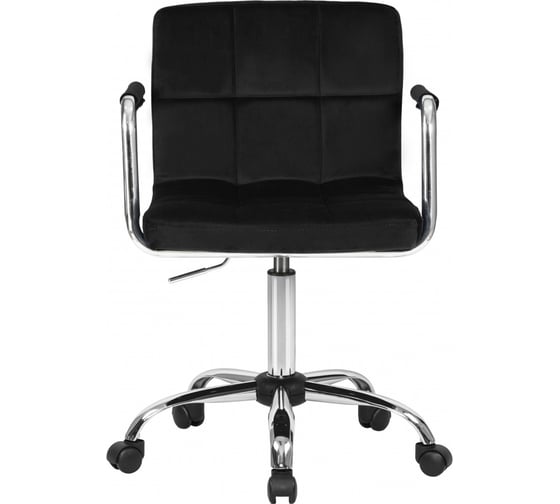 Изображение товара Офисное кресло для персонала DOBRIN TERRY цвет сиденья черный велюр MJ9-101, цвет основания хромированная сталь LM-9400_CH-M_V-MJ9-101