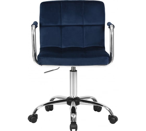 Изображение товара Офисное кресло для персонала DOBRIN TERRY цвет сиденья синий велюр MJ9-117, цвет основания хромированная сталь D0000000000000004896