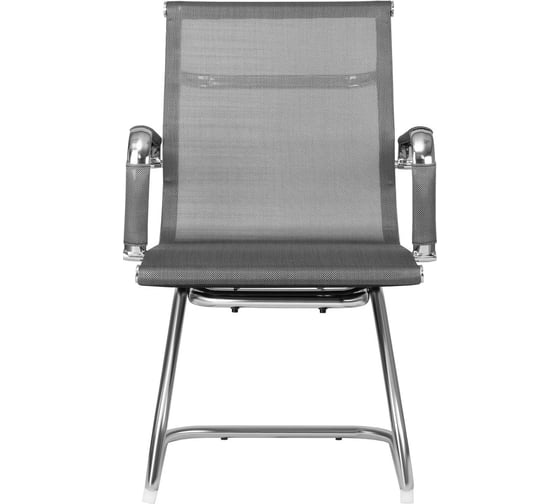 Изображение товара Офисное кресло для посетителей DOBRIN CODY MESH цвет сиденья серый, цвет основания хромированная сталь LMR-102N_CH-M_MSH-grey