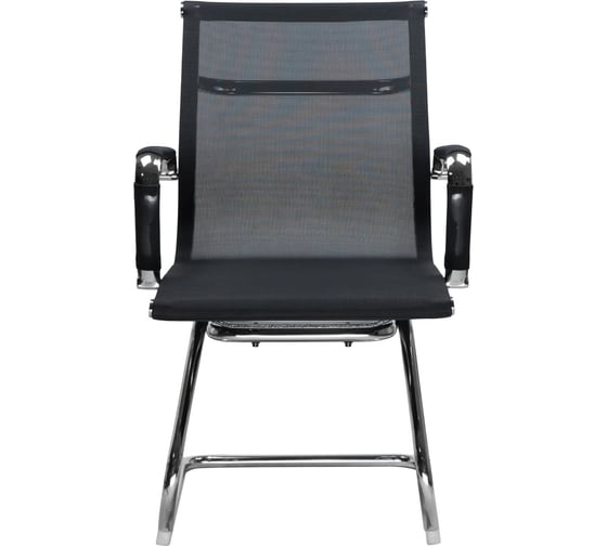 Изображение товара Офисное кресло для посетителей DOBRIN CODY MESH цвет сиденья черный, цвет основания хромированная сталь LMR-102N_CH-M_MSH-black