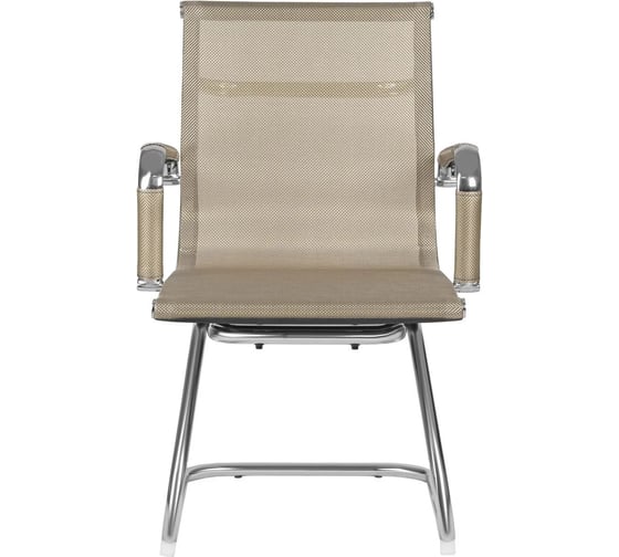 Изображение товара Офисное кресло для посетителей DOBRIN CODY MESH цвет сиденья бежевый, цвет основания хромированная сталь LMR-102N_CH-M_MSH-beige