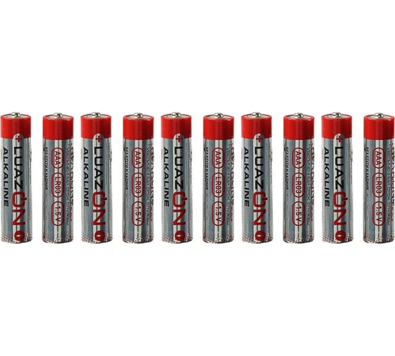 Изображение товара Алкалиновая батарейка Luazon AAA, LR03, блистер, 10 штук 3005552