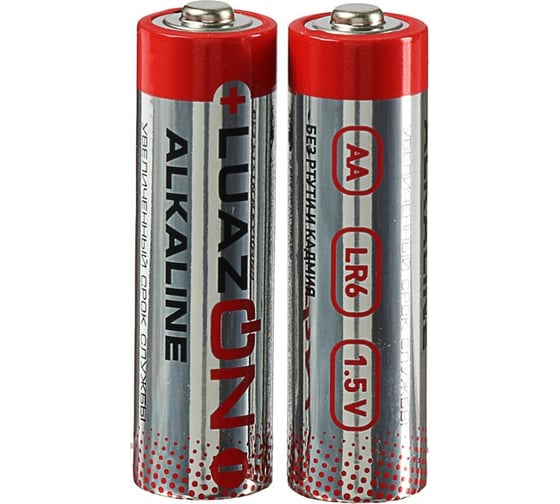 Изображение товара Алкалиновая батарейка Luazon АА, LR6, блистер, 2 штуки 3005549
