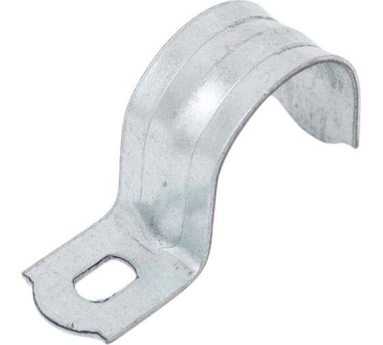 Изображение товара Скоба металлическая однолапковая GNG СМО с отверстием 19-20 оцинкованная, 100 шт. в упаковке GNSMO1920H