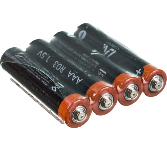 Изображение товара Солевая батарейка Luazon Heavy Duty, AAA, R03, спайка, 4 штуки 1740934
