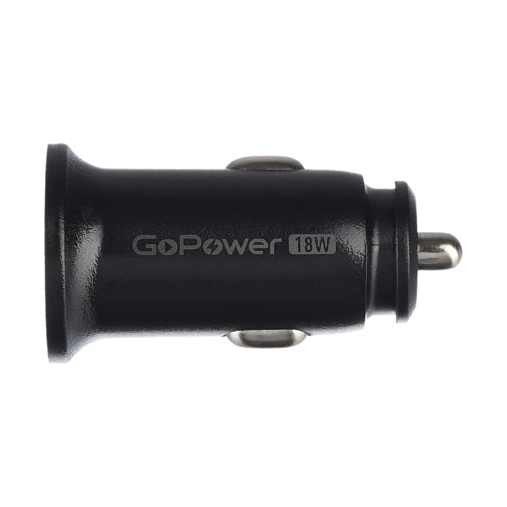 Изображение товара Автомобильное зарядное устройство GoPower GPQC11-1U 1USB 18W черный