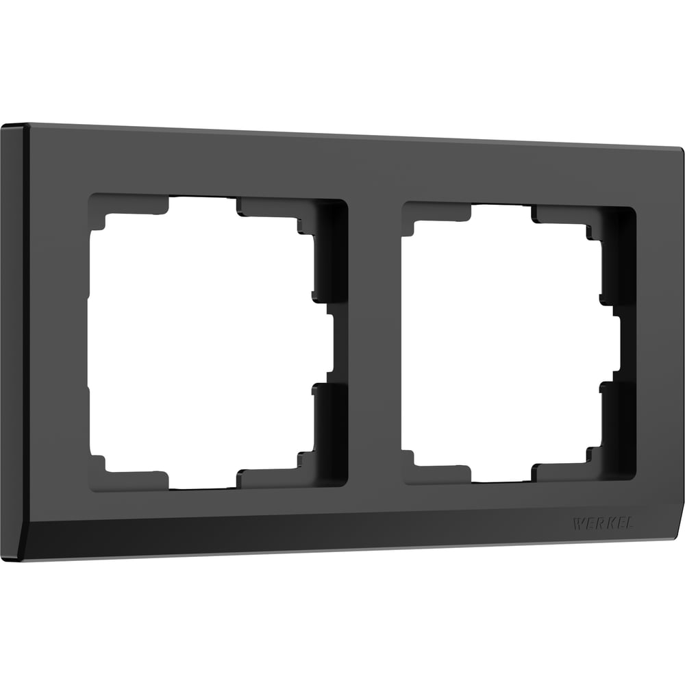 Рамка werkel wl04-frame-02-black на 2 поста a029215 - фото 1